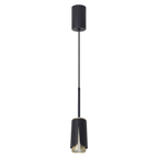 Pendelleuchte / Hängeleuchte FLOWER Schwarz & Gold (1x GU10) - Milagro