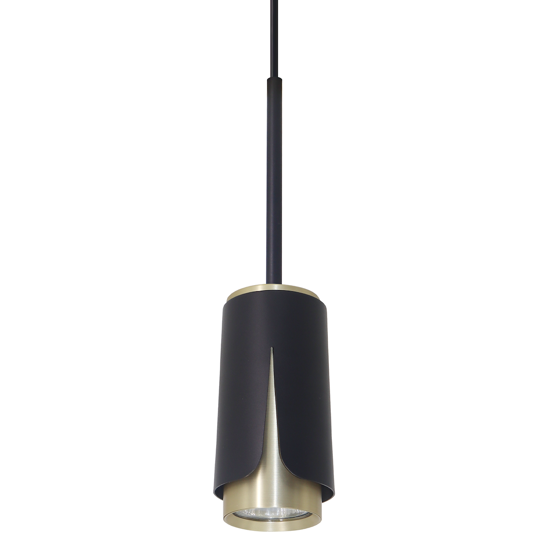 Pendelleuchte / Hängeleuchte FLOWER Schwarz & Gold (1x GU10) - Milagro