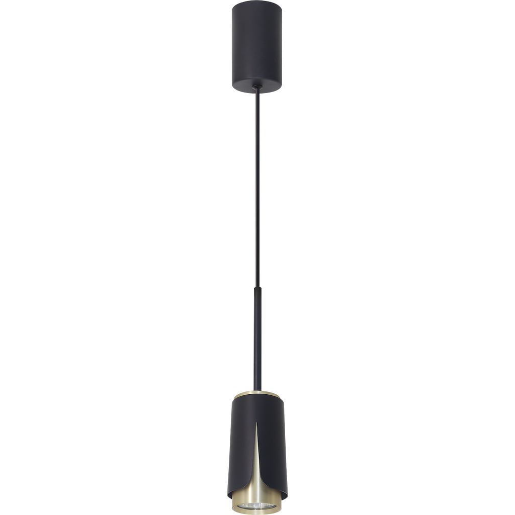 Pendelleuchte / Hängeleuchte FLOWER Schwarz & Gold (1x GU10) - Milagro