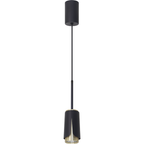 Pendelleuchte / Hängeleuchte FLOWER Schwarz & Gold (1x GU10) - Milagro