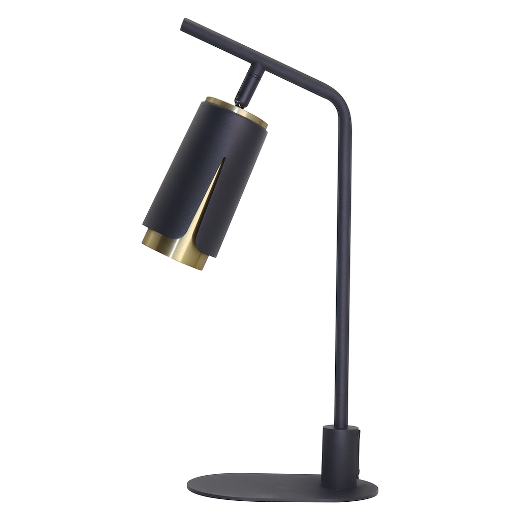 Tischleuchte FLOWER Schwarz & Gold (1x GU10) - Milagro