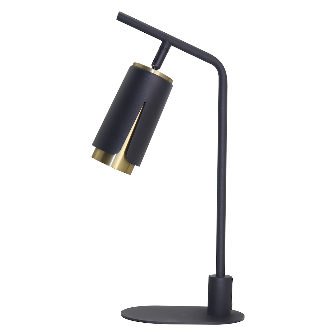 Tischleuchte FLOWER Schwarz & Gold (1x GU10) - Milagro