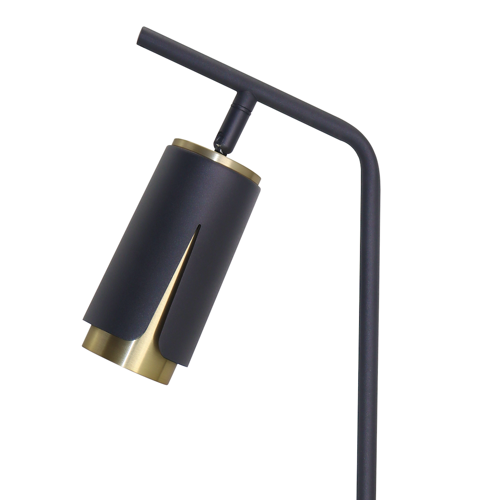 Tischleuchte FLOWER Schwarz & Gold (1x GU10) - Milagro