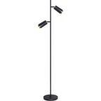 Stehleuchte FLOWER Schwarz & Gold (2x GU10) - Milagro