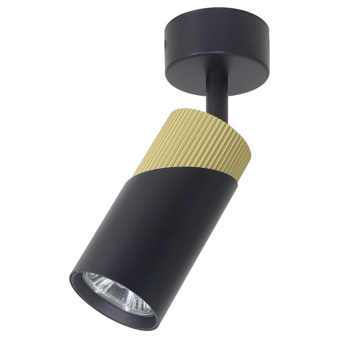 Decken Spot / Strahler NEO Schwarz & Gold (1x GU10) - Milagro