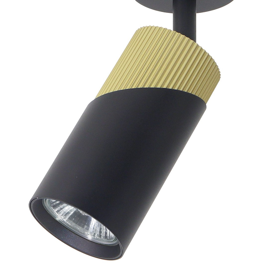 Decken Spot / Strahler NEO Schwarz & Gold (1x GU10) - Milagro