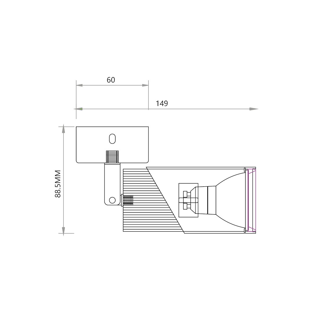 Decken Spot / Strahler NEO Weiß & Chrom Spot (1x GU10) - Milagro