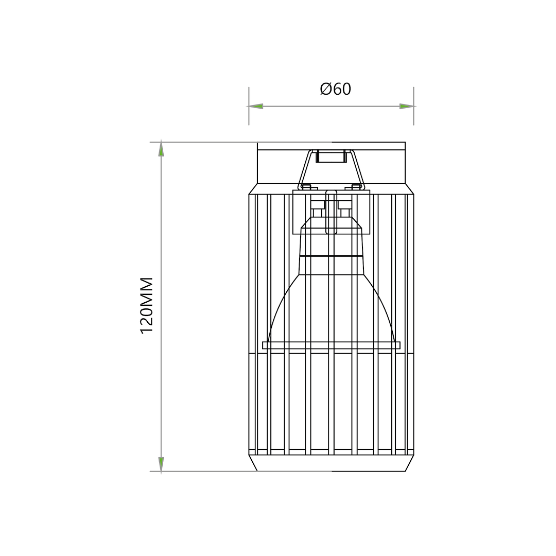 Decken Spot VERTICAL Schwarz Downlight (1x GU10) - Milagro