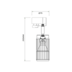 1-Phasen Spot & Strahler VERTICAL Schwarz TRACK (1x GU10) - Milagro