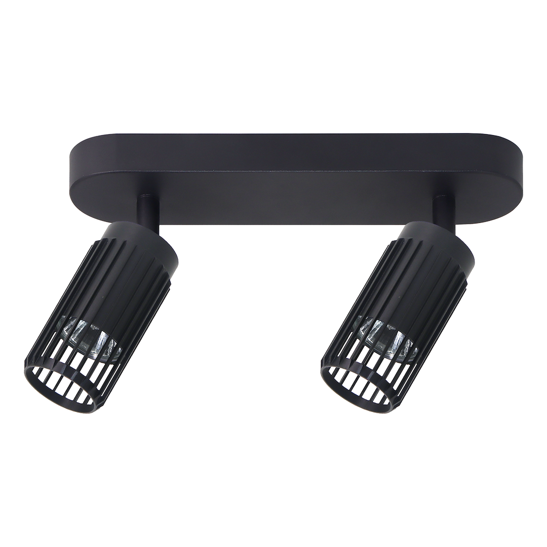 Decken Spot & Strahler Balken VERTICAL Schwarz (2x GU10) - Milagro