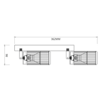 Decken Spot & Strahler Balken VERTICAL Schwarz (2x GU10) - Milagro
