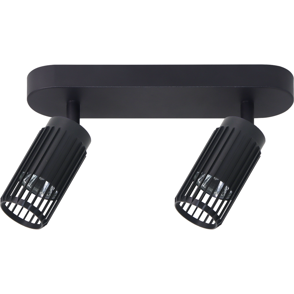 Decken Spot & Strahler Balken VERTICAL Schwarz (2x GU10) - Milagro