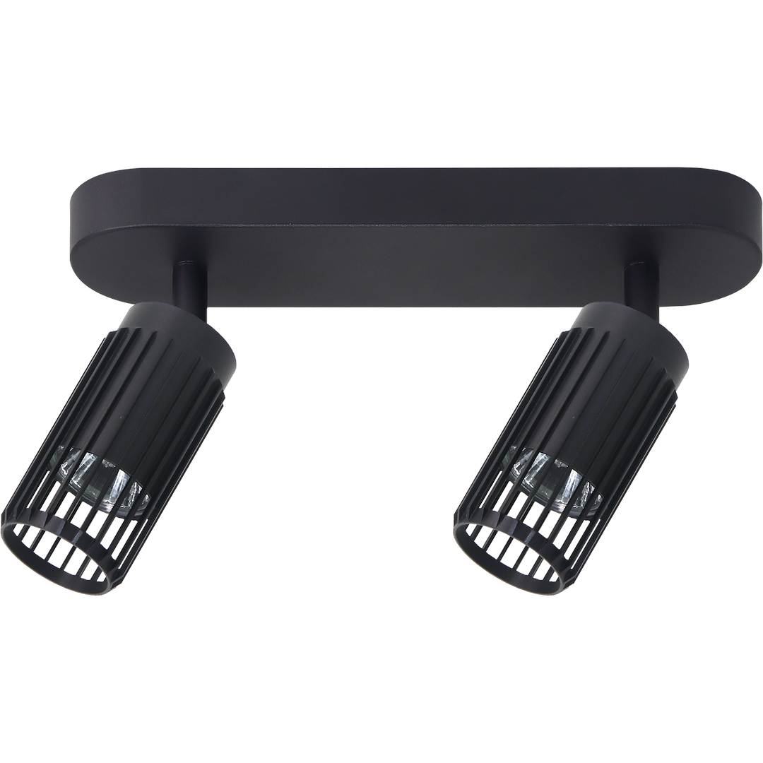 Decken Spot & Strahler Balken VERTICAL Schwarz (2x GU10) - Milagro