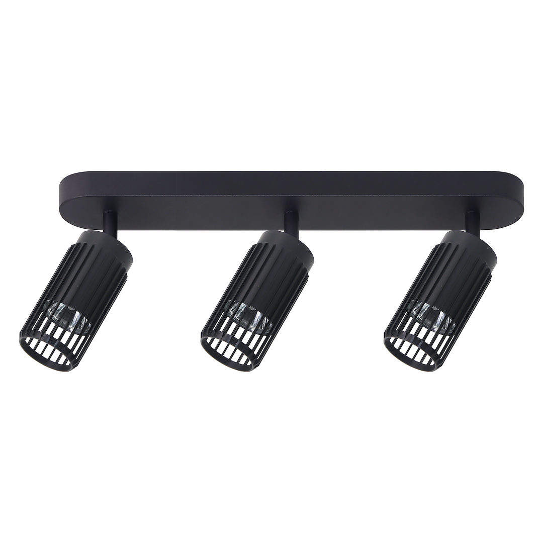 Decken Spot & Strahler Balken VERTICAL Schwarz (3x GU10) - Milagro