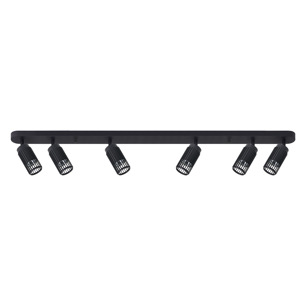 Decken Spot & Strahler Balken VERTICAL Schwarz (6x GU10) - Milagro