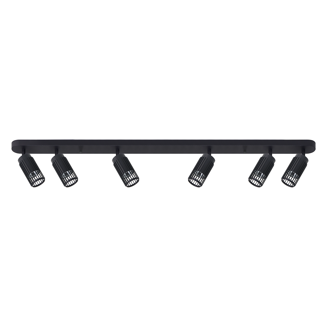 Decken Spot & Strahler Balken VERTICAL Schwarz (6x GU10) - Milagro