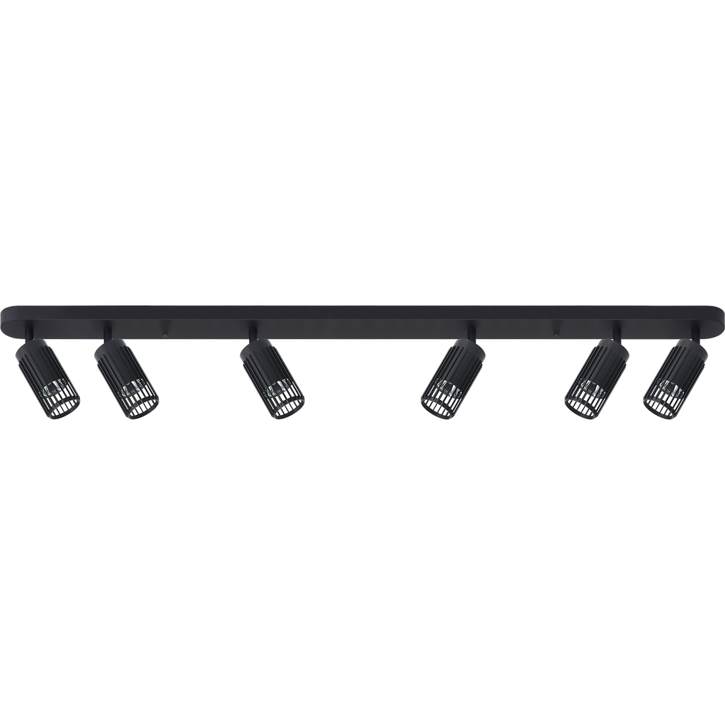 Decken Spot & Strahler Balken VERTICAL Schwarz (6x GU10) - Milagro