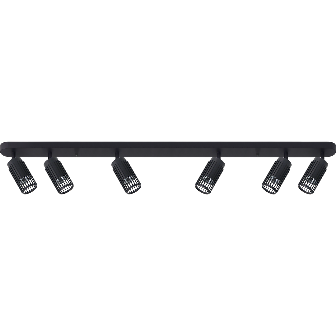 Decken Spot & Strahler Balken VERTICAL Schwarz (6x GU10) - Milagro