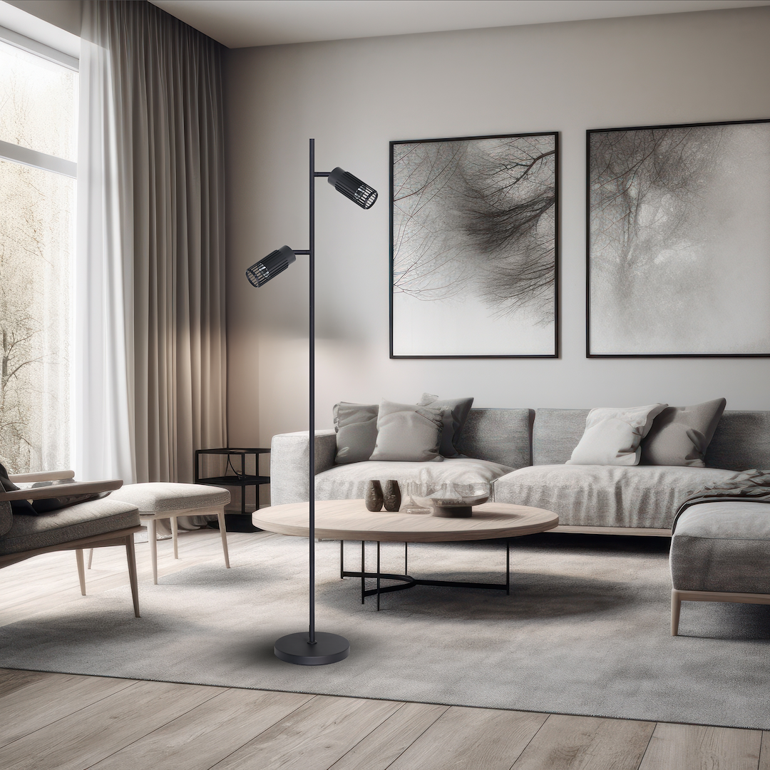 Stehleuchte VERTICAL Schwarz (2x GU10) - Milagro