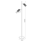 Stehleuchte VERTICAL Schwarz (2x GU10) - Milagro