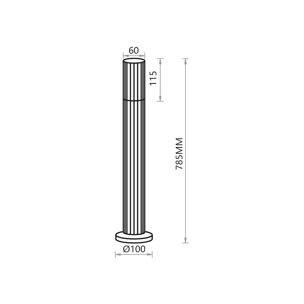 Außen-Wegeleuchte VERTICAL Schwarz (1x GU10) IP44 - Milagro