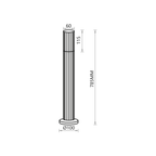 Außen-Wegeleuchte VERTICAL Schwarz (1x GU10) IP44 - Milagro