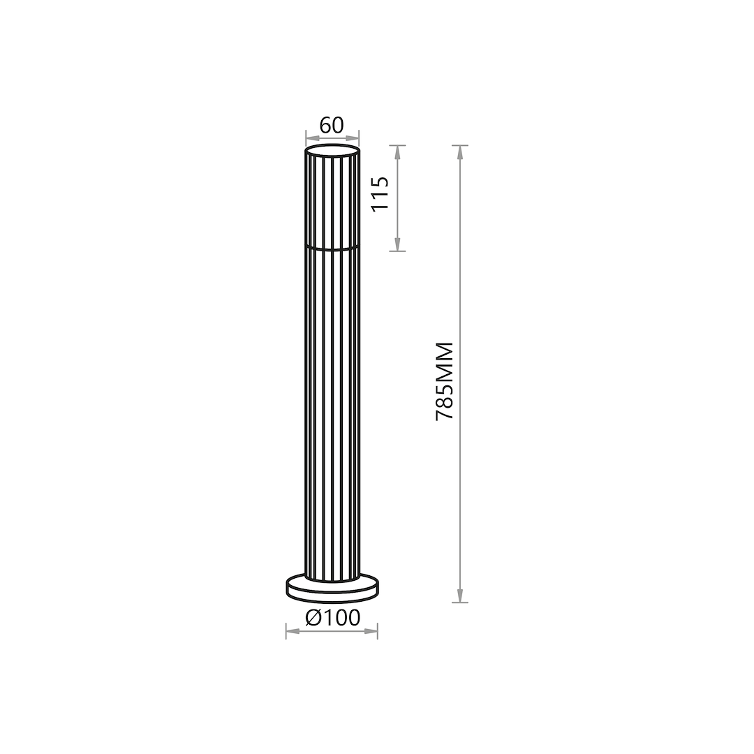 Außen-Wegeleuchte VERTICAL Schwarz (1x GU10) IP44 - Milagro
