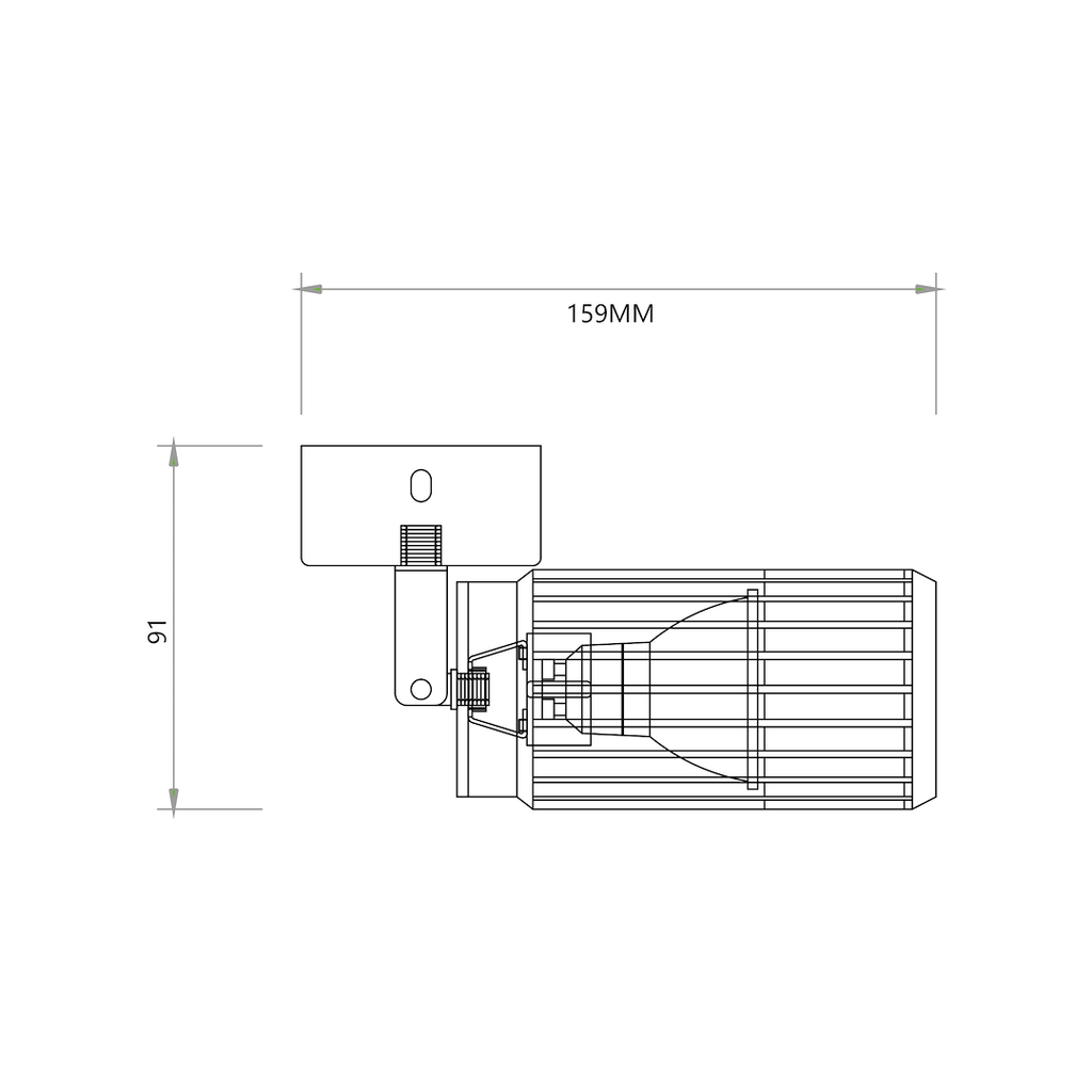 Decken Spot & Strahler VERTICAL Weiß (1x GU10) - Milagro
