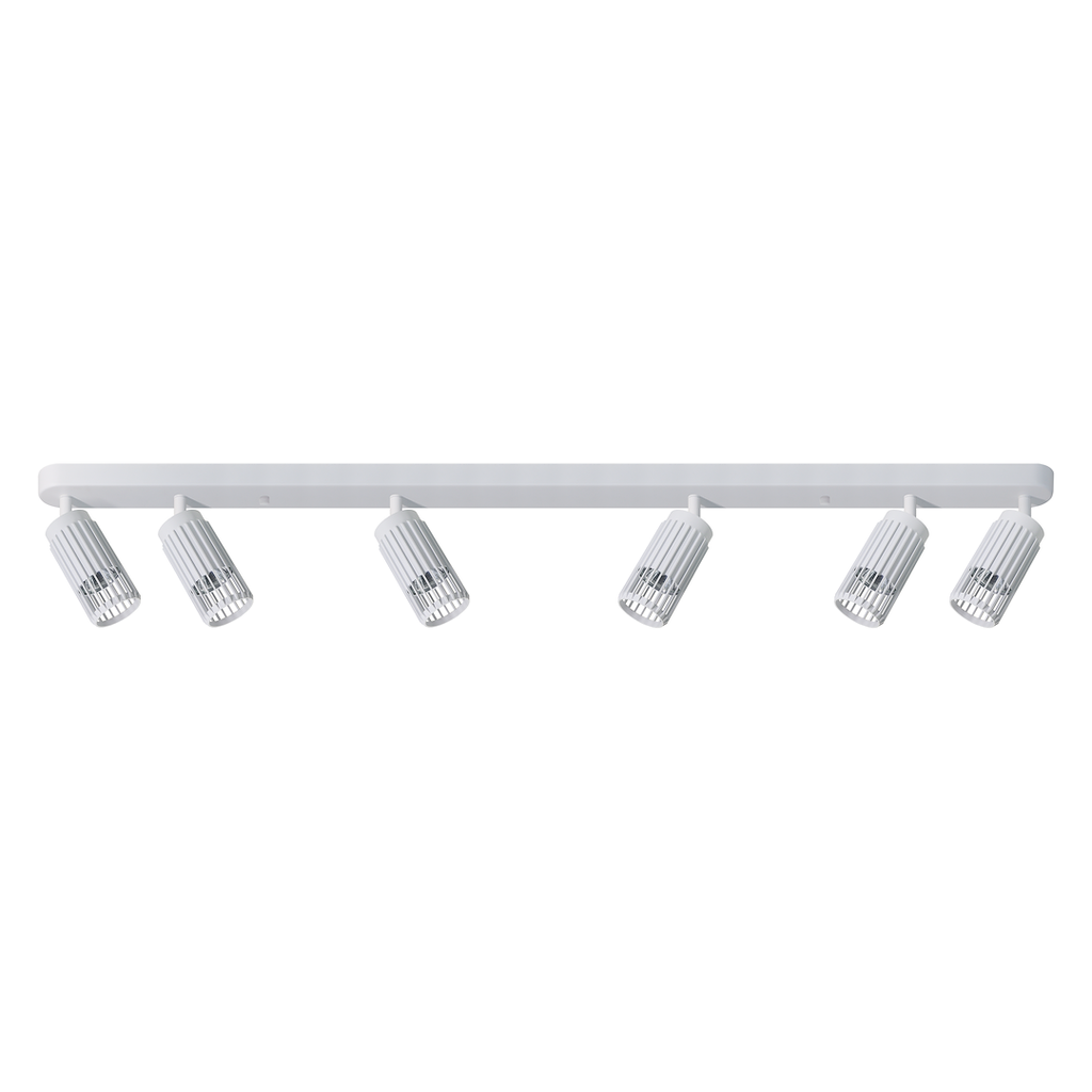 Decken Spot & Strahler Balken VERTICAL Weiß (6x GU10) - Milagro