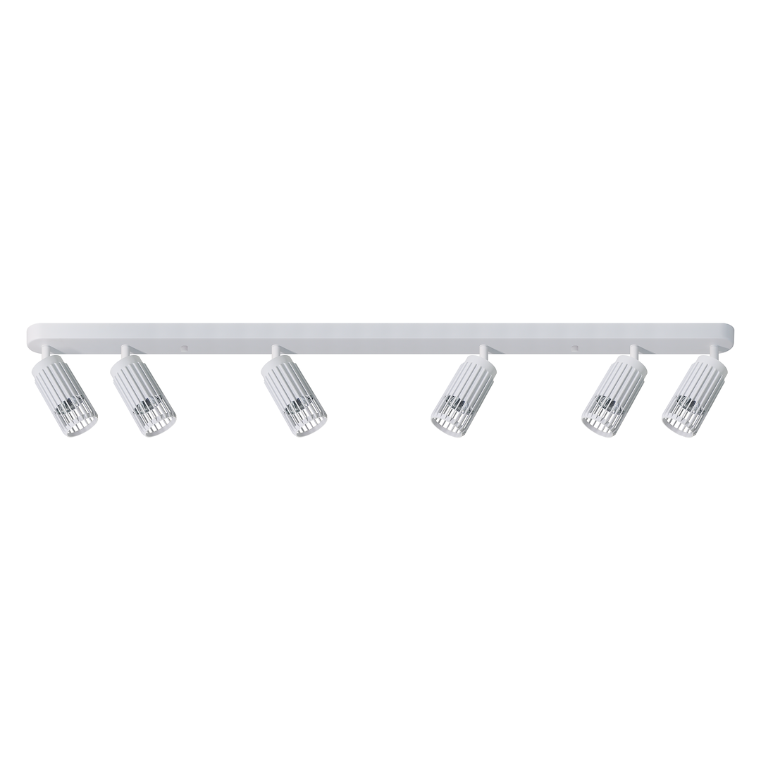 Decken Spot & Strahler Balken VERTICAL Weiß (6x GU10) - Milagro