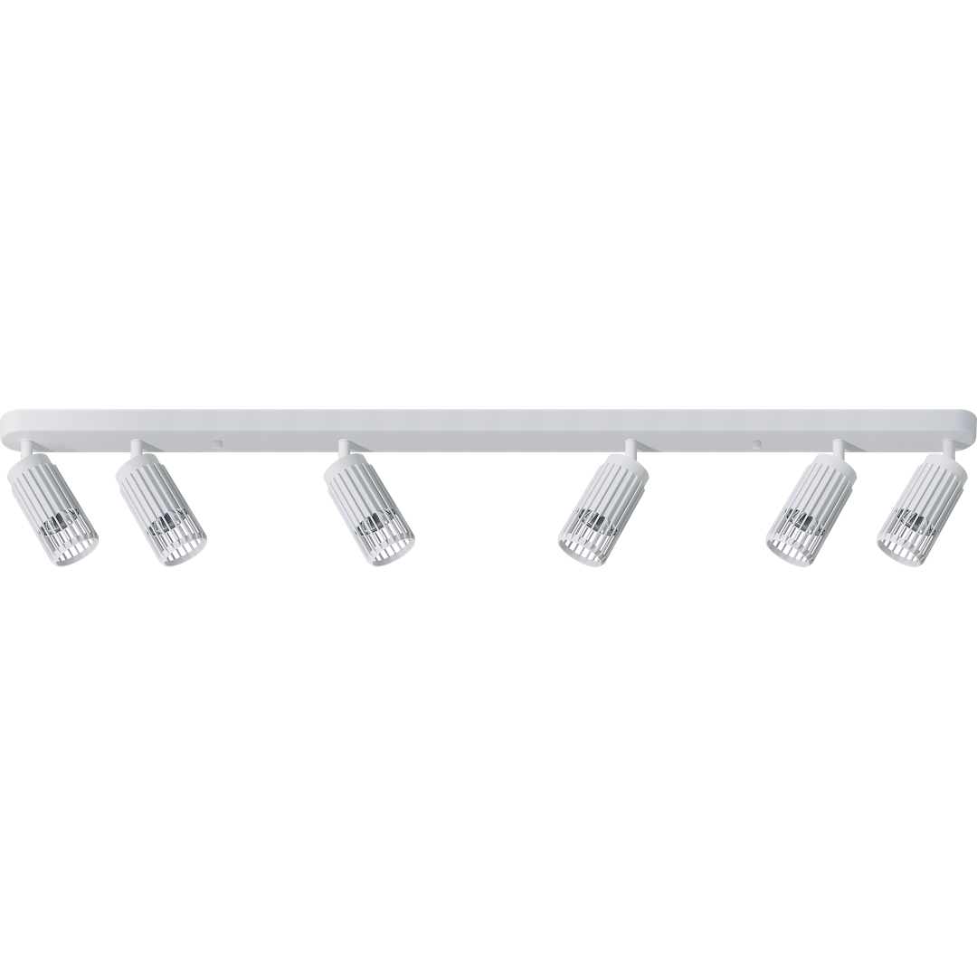 Decken Spot & Strahler Balken VERTICAL Weiß (6x GU10) - Milagro