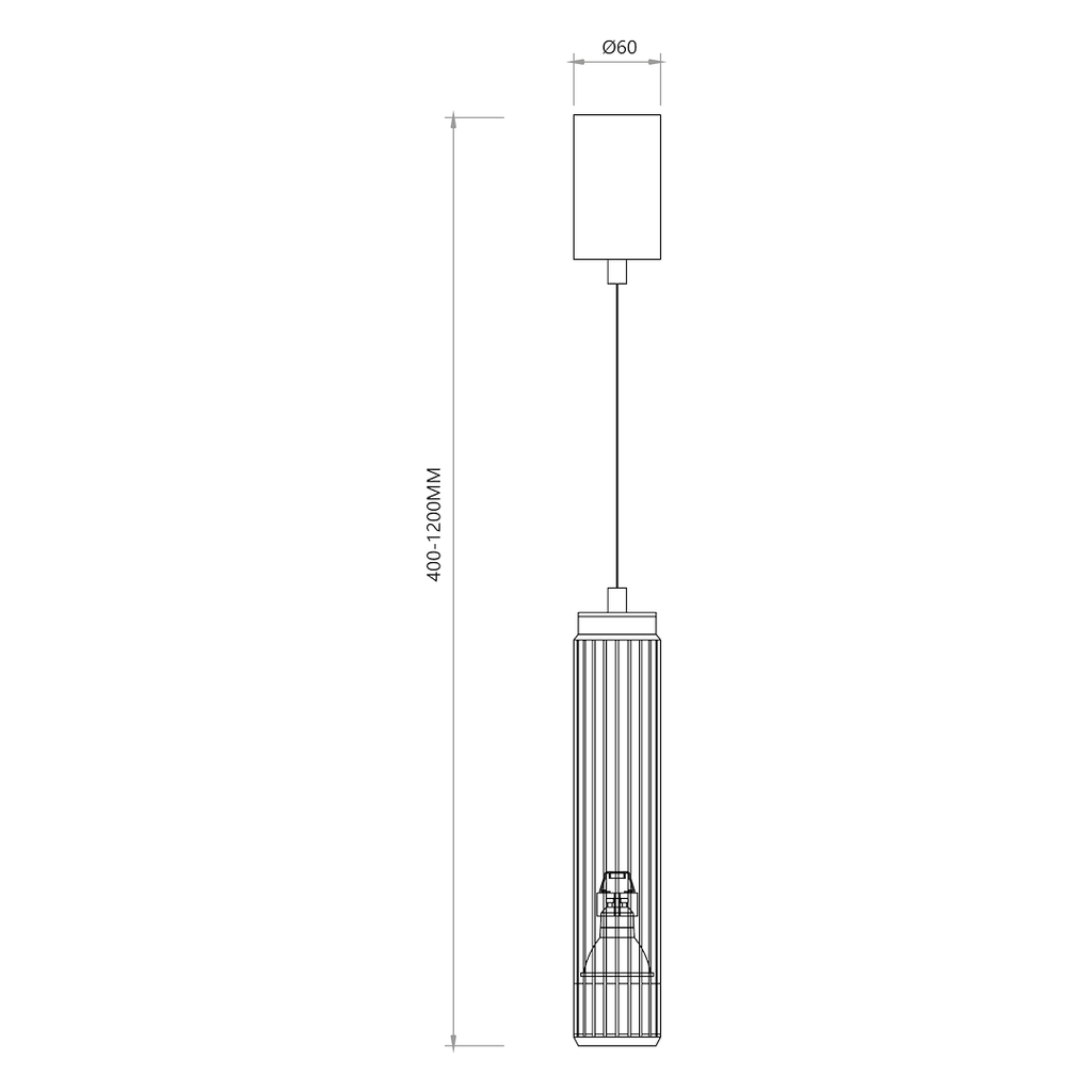 Pendelleuchte VERTICAL Weiß (1x GU10) - Milagro