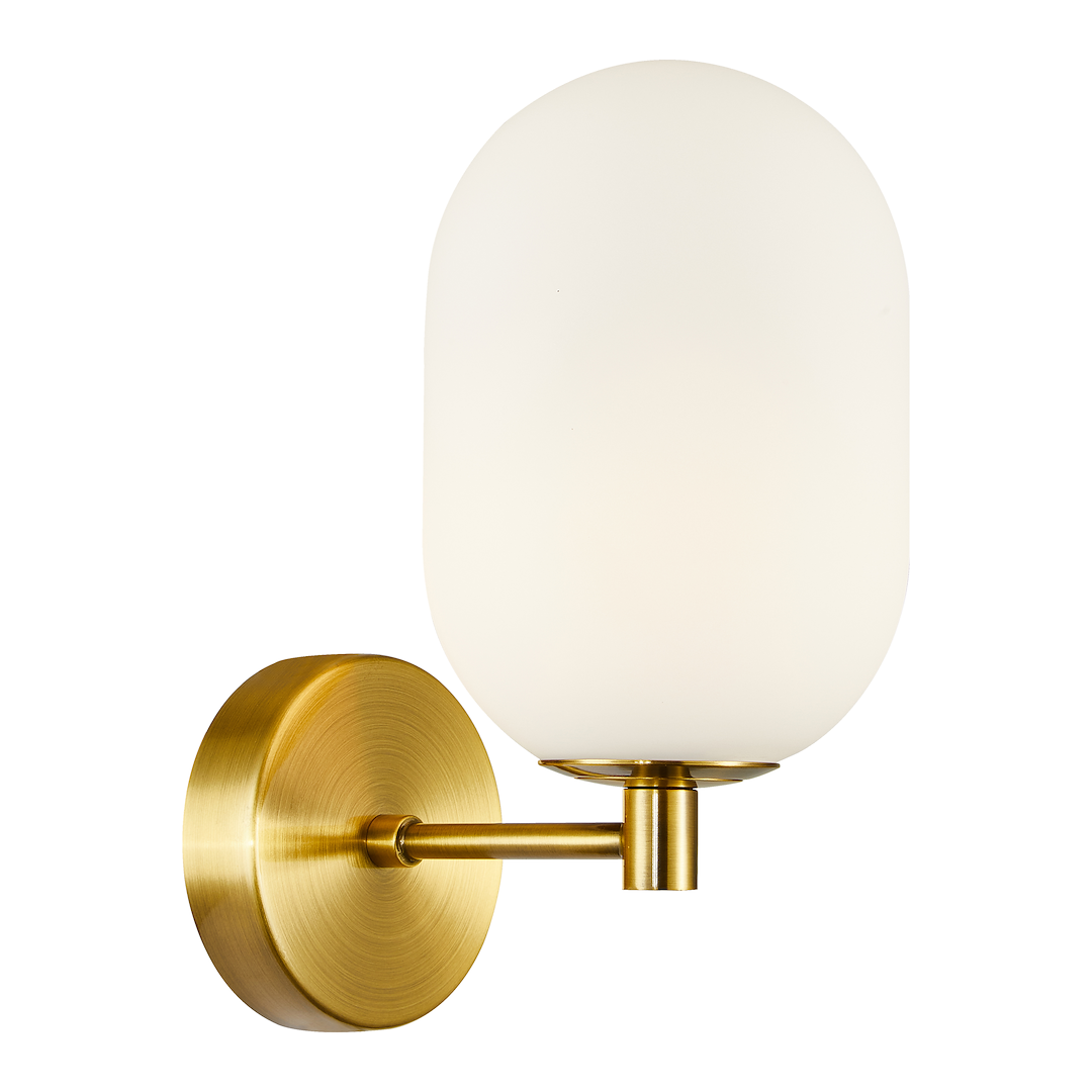 Wandleuchte ALIAS Gold & Weißes Glas (1x G9) - Milagro