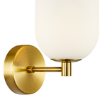 Wandleuchte ALIAS Gold & Weißes Glas (1x G9) - Milagro