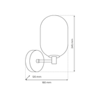 Wandleuchte ALIAS Gold & Weißes Glas (1x G9) - Milagro