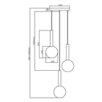 Pendelleuchte NIKO Gold (3x G9) - Milagro