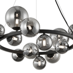 Pendelleuchte MILA Schwarz & Rauchglas (14x G9) - Milagro