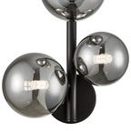 Wandleuchte MILA Schwarz & Glas (3x G9) - Milagro