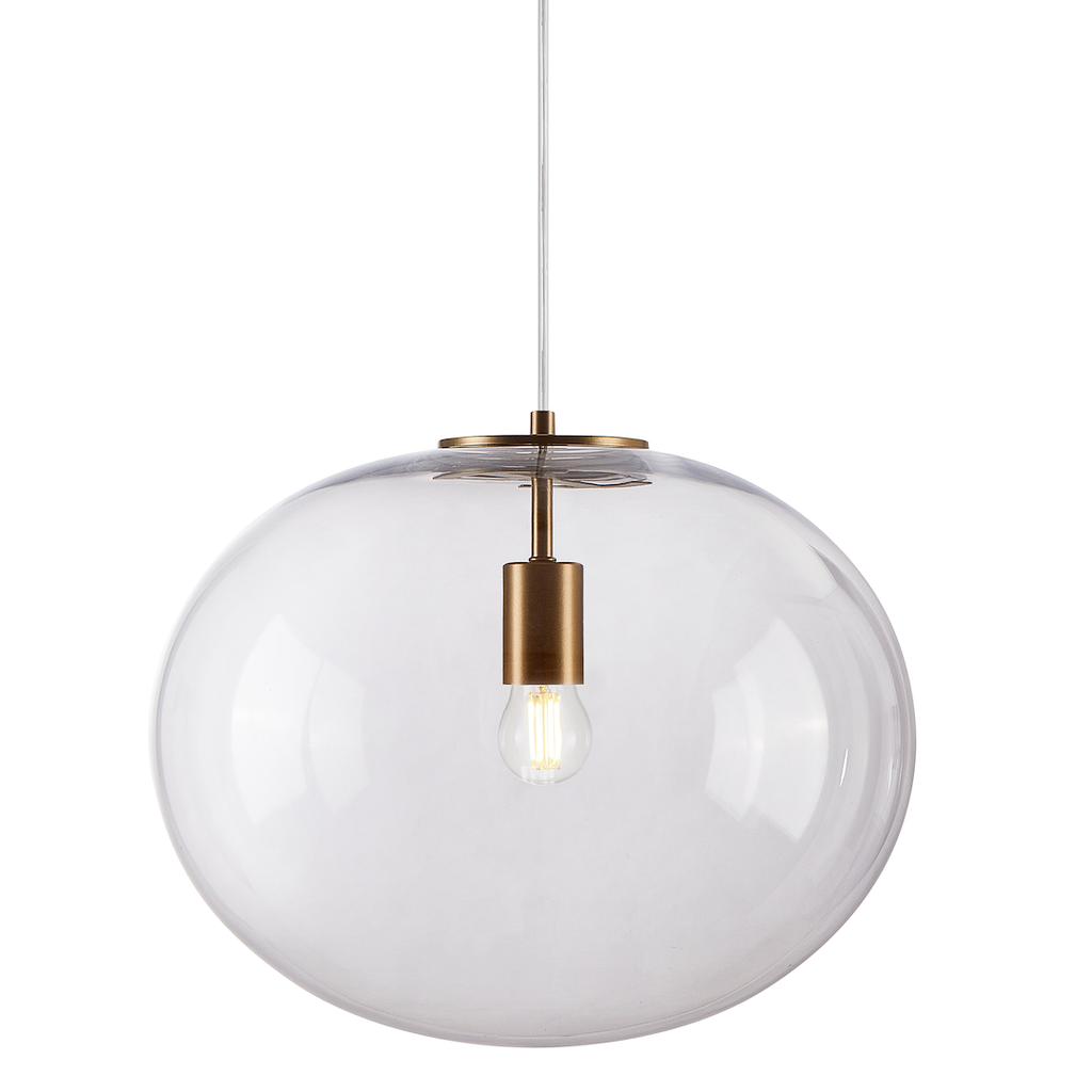 Pendelleuchte CAMPANIA (1x E27) Gold & Transparent - Milagro