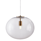 Pendelleuchte CAMPANIA (1x E27) Gold & Transparent - Milagro