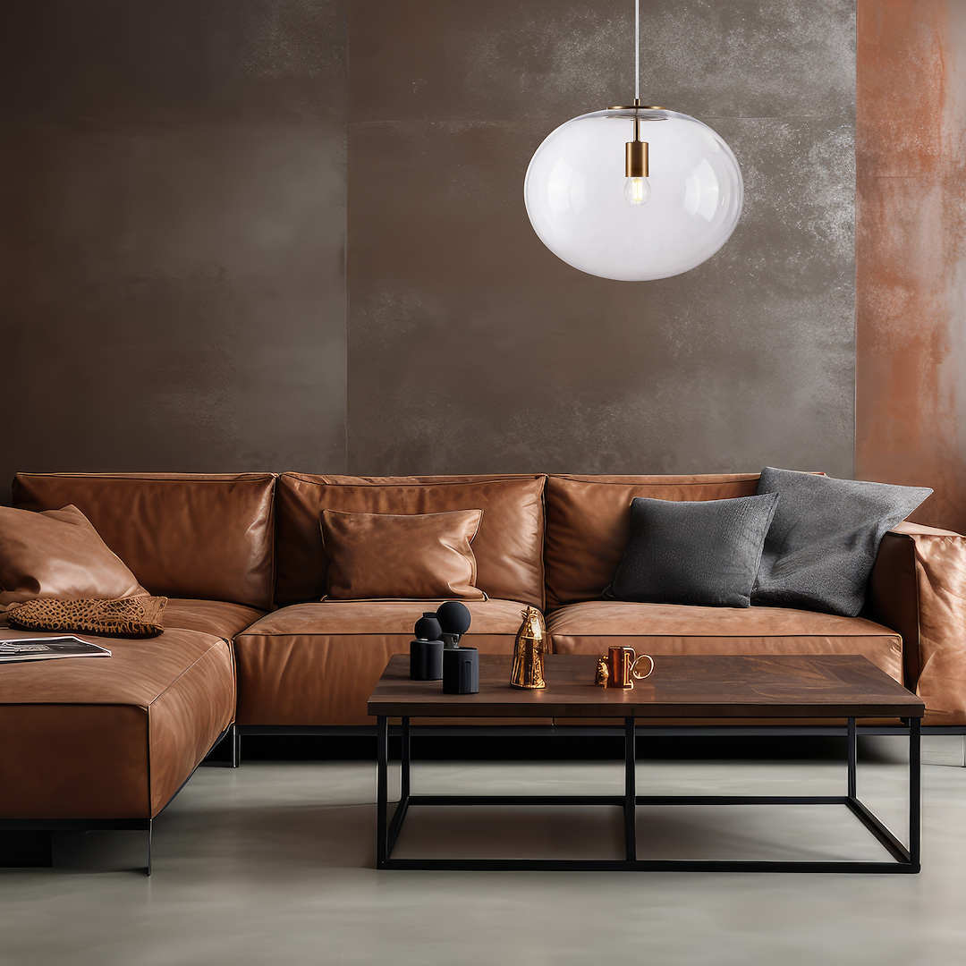 Pendelleuchte CAMPANIA (1x E27) Gold & Transparent - Milagro