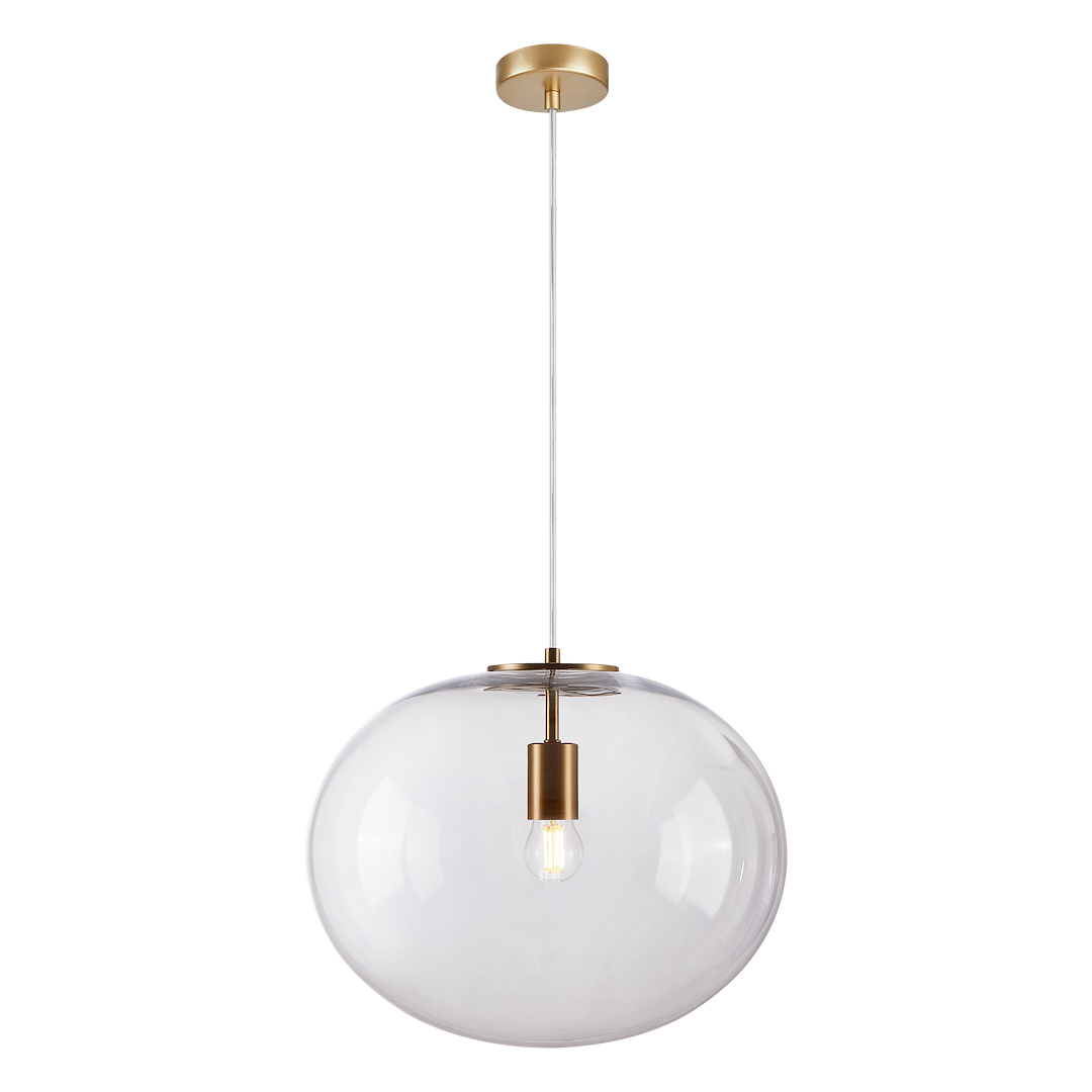 Pendelleuchte CAMPANIA (1x E27) Gold & Transparent - Milagro