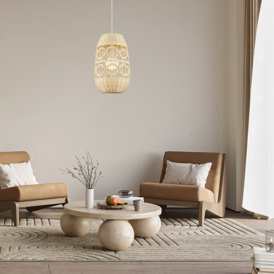 Pendelleuchte ARONA NATURAL (1x E14) 40 cm - Milagro