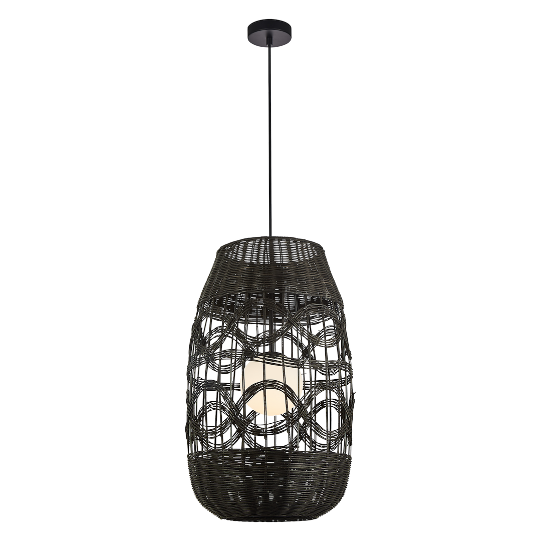 Pendelleuchte ARONA Schwarz (1x E14) 40 cm - Milagro