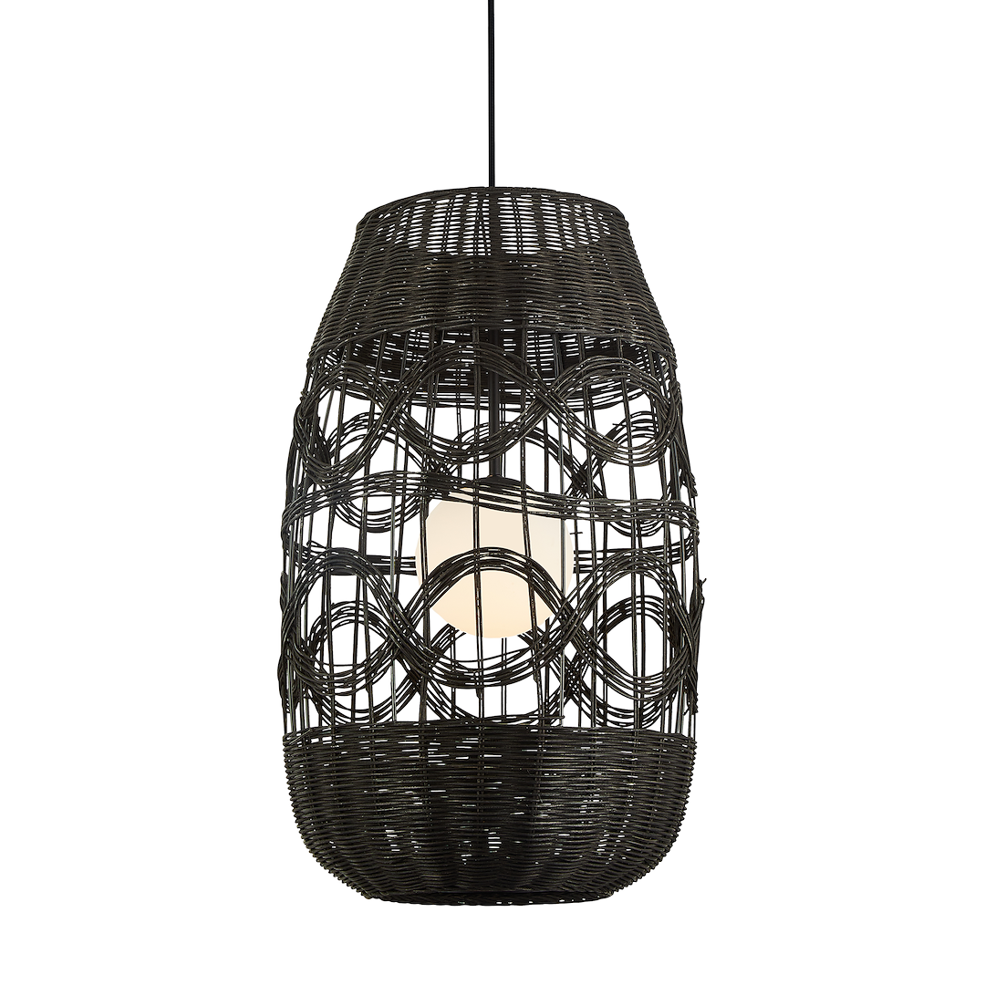 Pendelleuchte ARONA Schwarz (1x E14) 40 cm - Milagro