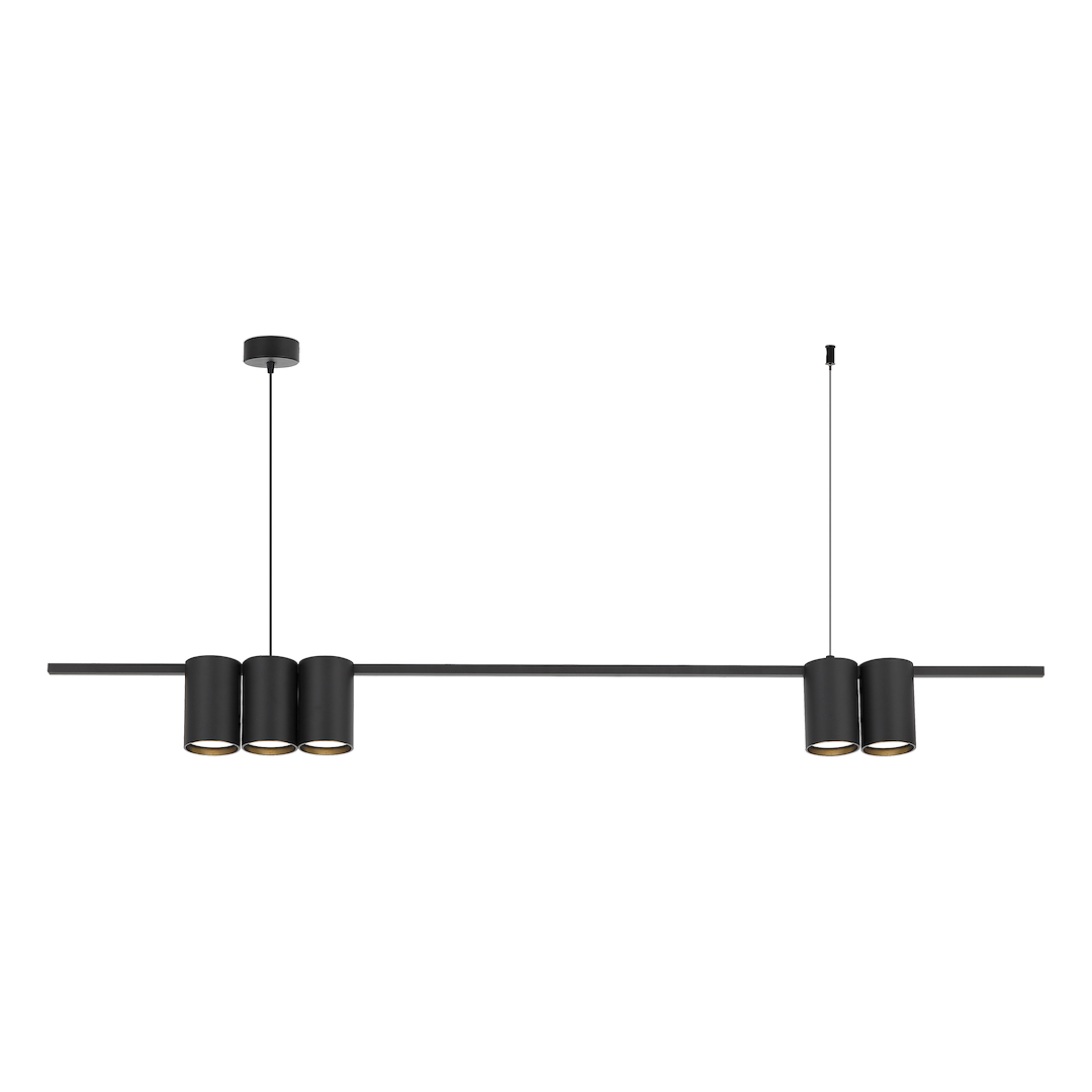 Pendelleuchte (listwa) Genesis Schwarz (5x GU10) - Milagro