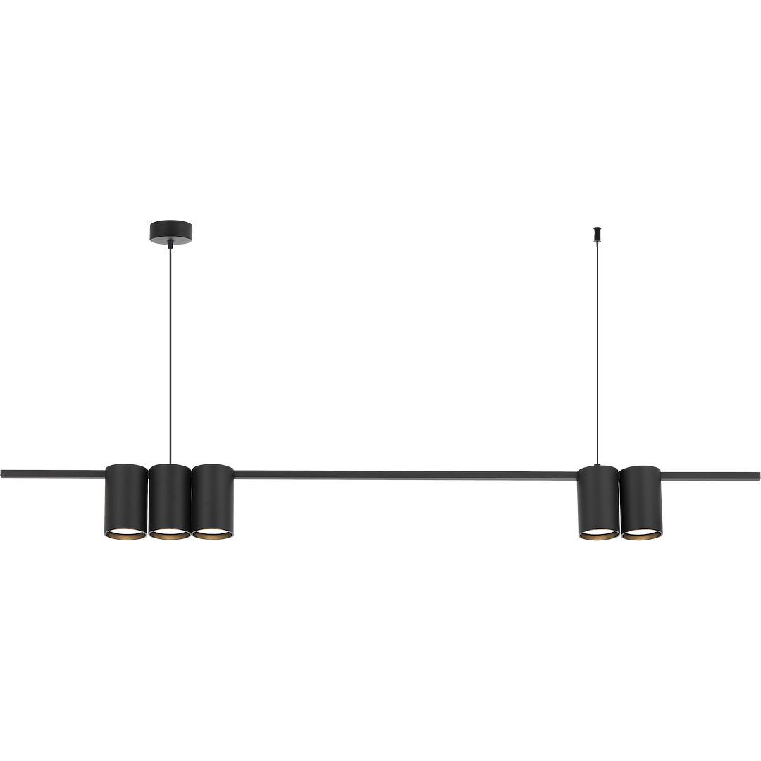 Pendelleuchte (listwa) Genesis Schwarz (5x GU10) - Milagro