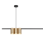 Pendelleuchte (listwa) Genesis Schwarz Gold (5x GU10) - Milagro