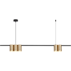Pendelleuchte (listwa) Genesis Schwarz Gold (5x GU10) - Milagro