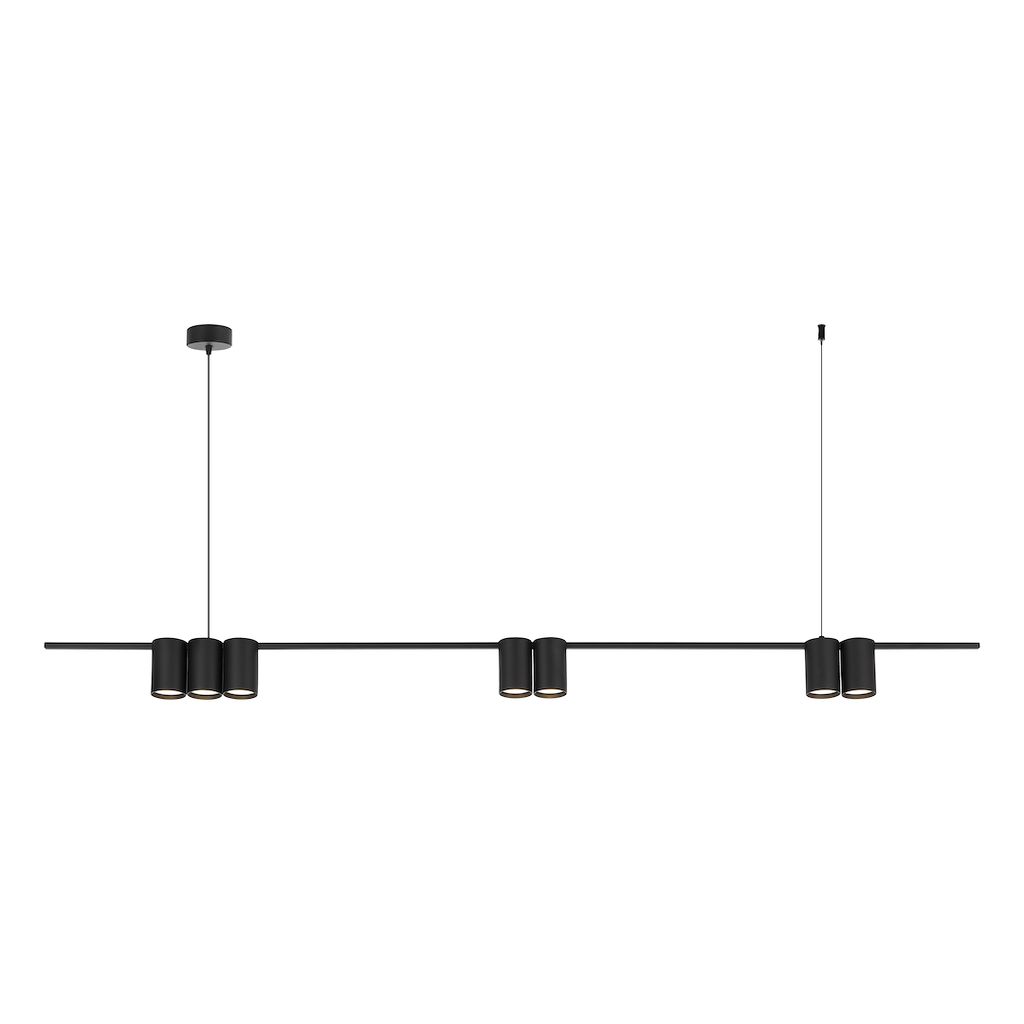 Pendelleuchte (listwa) Genesis Schwarz (7x GU10) - Milagro